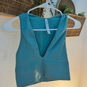 Urban Outfitters Blue Sleeveless Crop Top